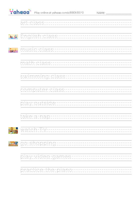 Let's GO 3: Unit 5 Activities PDF write between the lines worksheet