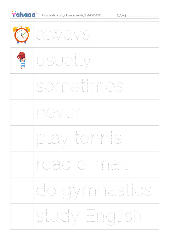Let's GO 3: Unit 6 What Time Is It? PDF one column image words
