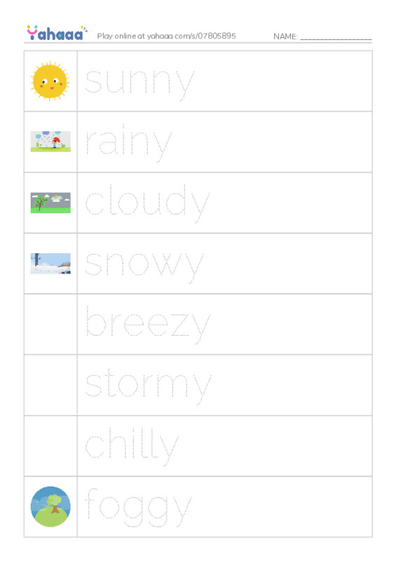 Let's GO 3: Unit 7 Yesterday and Today PDF one column image words