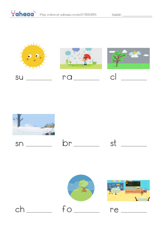 Let's GO 3: Unit 7 Yesterday and Today PDF worksheet to fill in words gaps