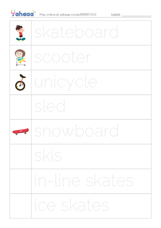 Let's GO 3: Unit 8 My Home PDF one column image words