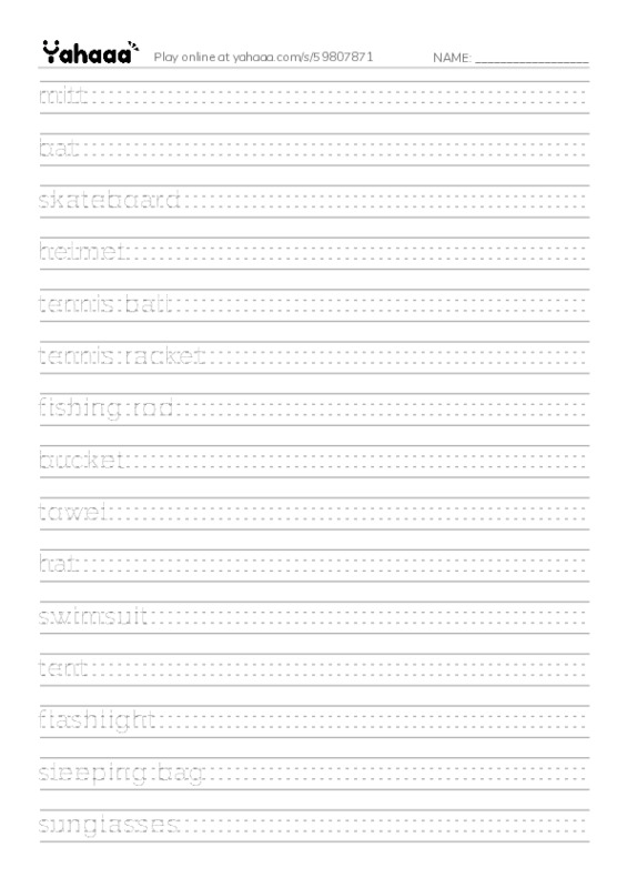 Let's GO 4: Unit 1 The Great Outdoors PDF write between the lines worksheet