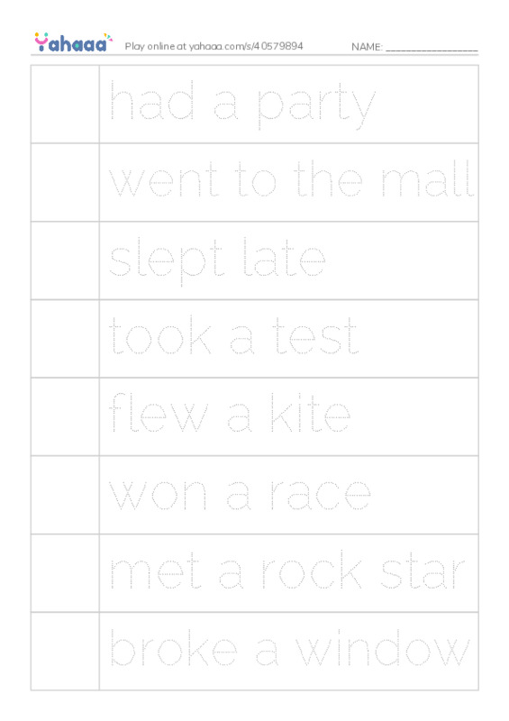 Let's GO 4: Unit 3 Birthdays PDF one column image words