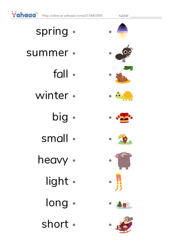 Let's GO 4: Unit 4 School PDF link match words worksheet