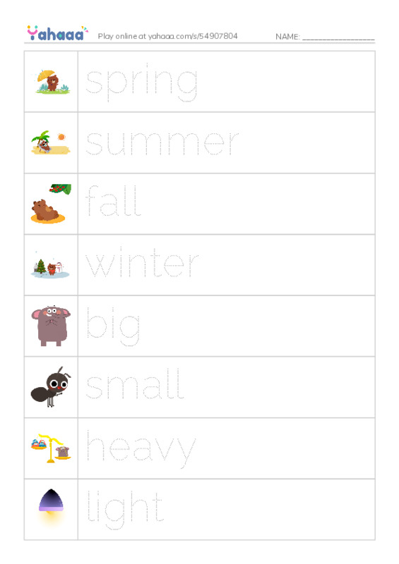 Let's GO 4: Unit 4 School PDF one column image words