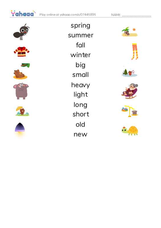 Let's GO 4: Unit 4 School PDF three columns match words