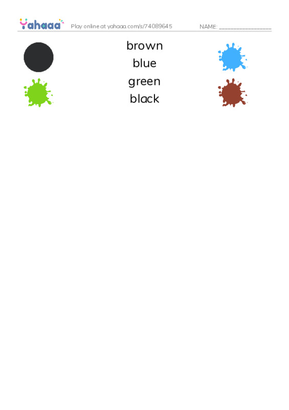 Let's GO 4: Unit 6 Eye color PDF three columns match words