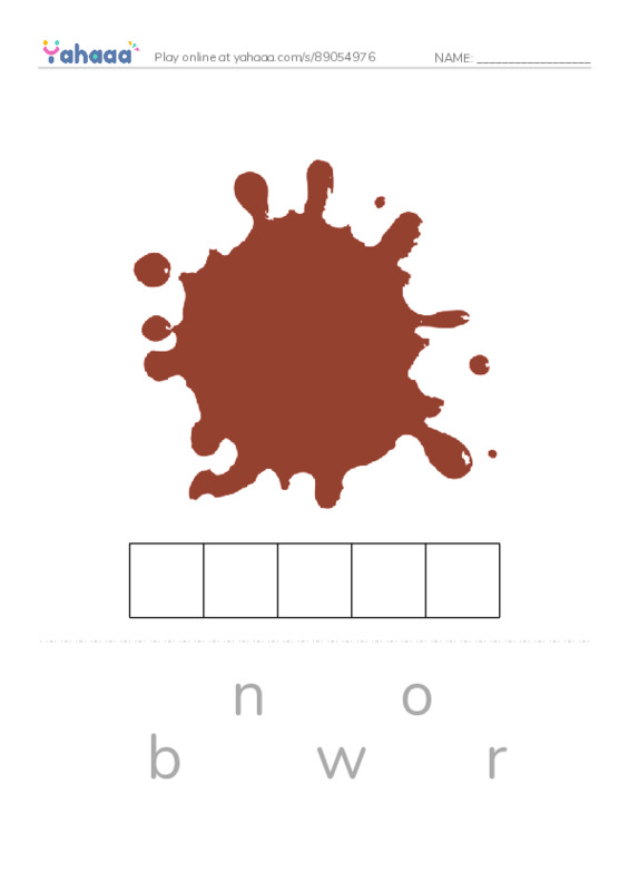 Let's GO 4: Unit 6 Eye color PDF word puzzles worksheet