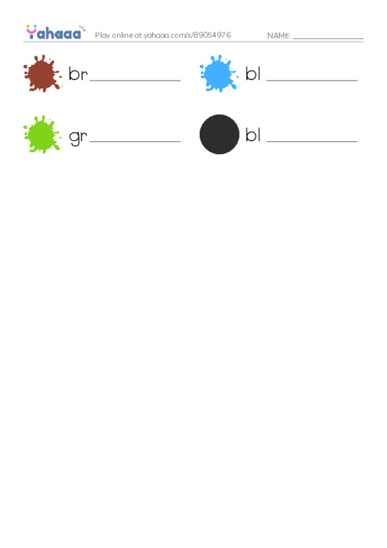 Let's GO 4: Unit 6 Eye color PDF worksheet writing row