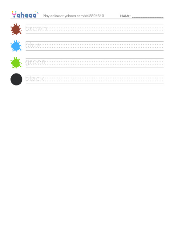 Let's GO 4: Unit 6 Eye color PDF write between the lines worksheet