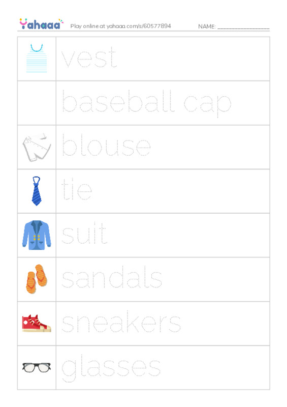 Let's GO 4: Unit 6 Accessory PDF one column image words