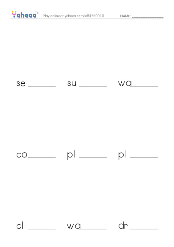 Let's GO 4: Unit 8 Work and Play PDF worksheet to fill in words gaps