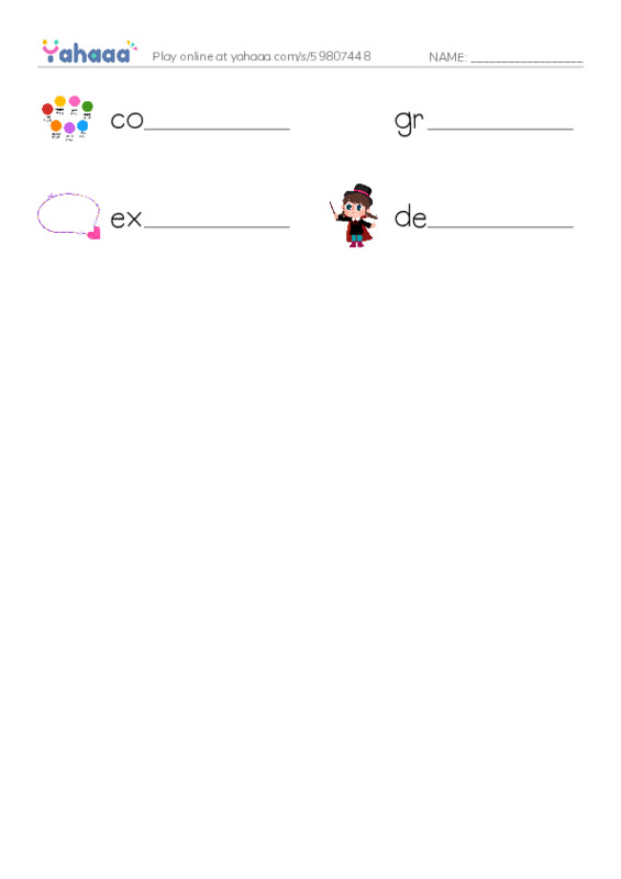 Let's GO 5: Unit 2 Learn the words PDF worksheet writing row