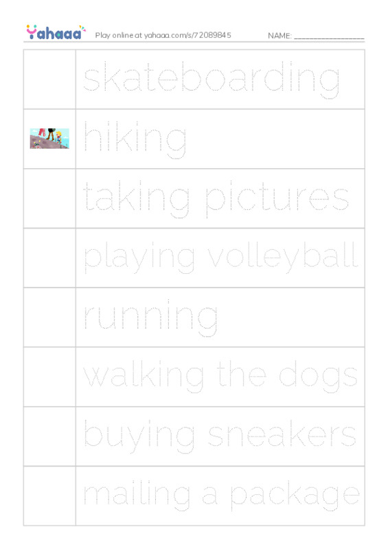 Let's GO 5: Unit 3 Last Weekend PDF one column image words