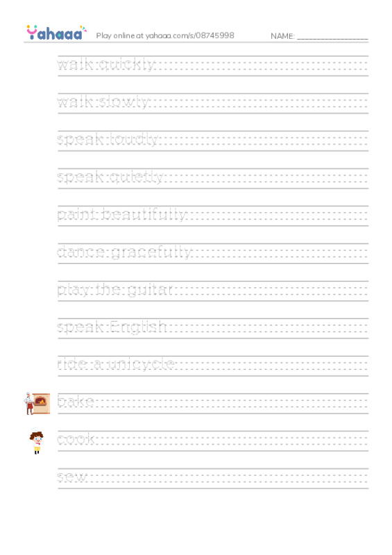Let's GO 5: Unit 4 Activities PDF write between the lines worksheet