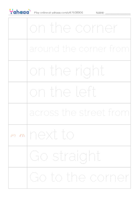 Let's GO 6: Unit 4 Around Town PDF one column image words