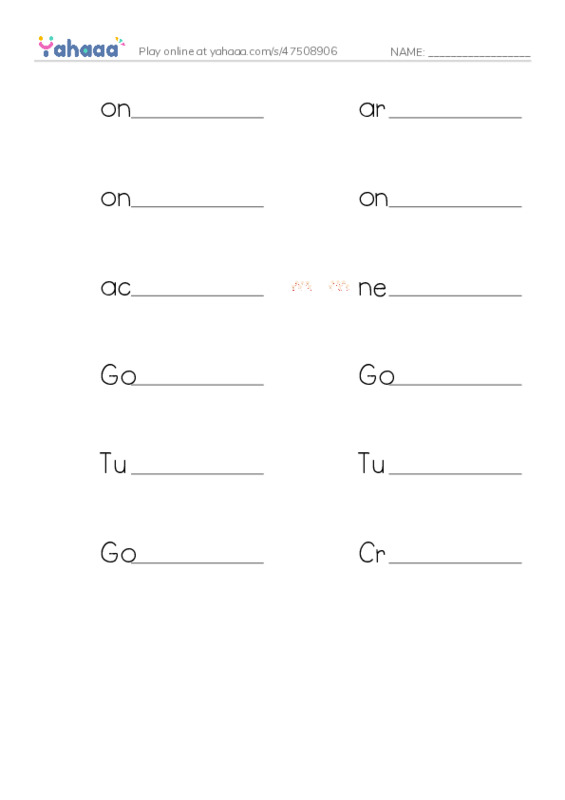 Let's GO 6: Unit 4 Around Town PDF worksheet writing row