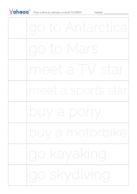 Let's GO 6: Unit 8 In the Future PDF one column image words