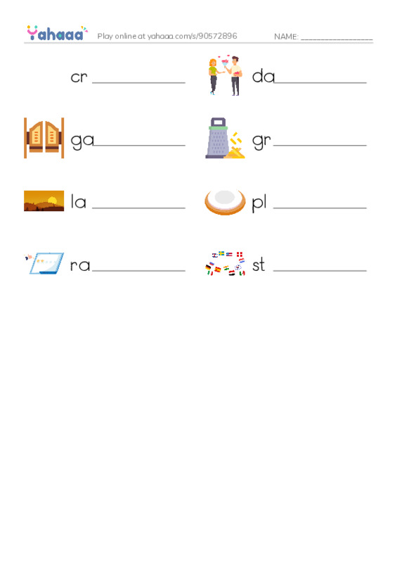 Word Families: ate PDF worksheet writing row