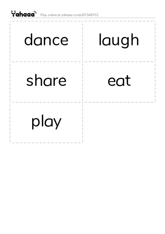 Fun activities PDF two columns flashcards