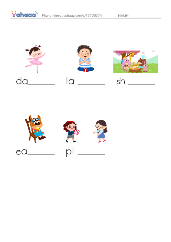 Fun activities PDF worksheet to fill in words gaps