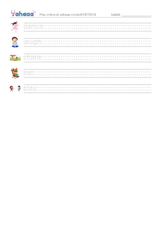 Fun activities PDF write between the lines worksheet