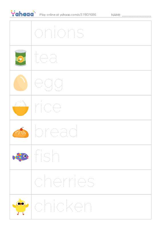 PREKET FOOD PDF one column image words