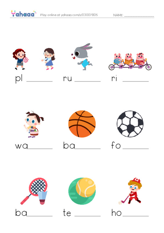 Unit 8. Sports PDF worksheet to fill in words gaps