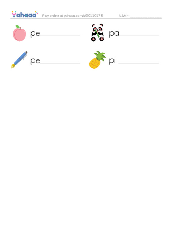 Letter P PDF worksheet writing row