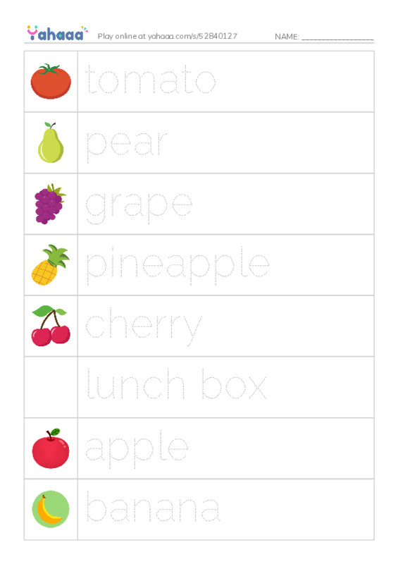School Food PDF one column image words