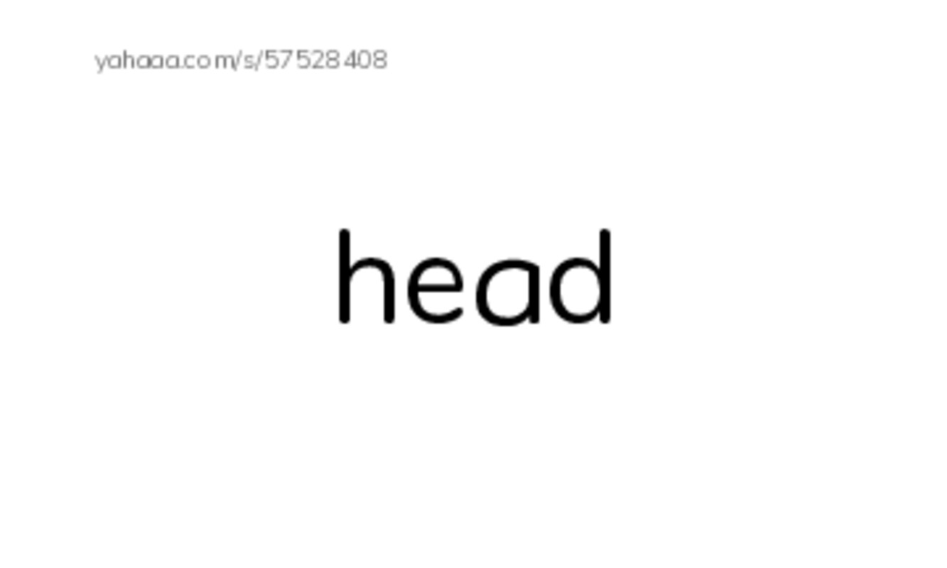 body parts PDF index cards word only