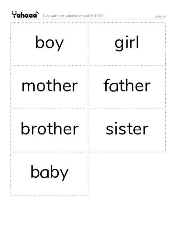 people PDF two columns flashcards