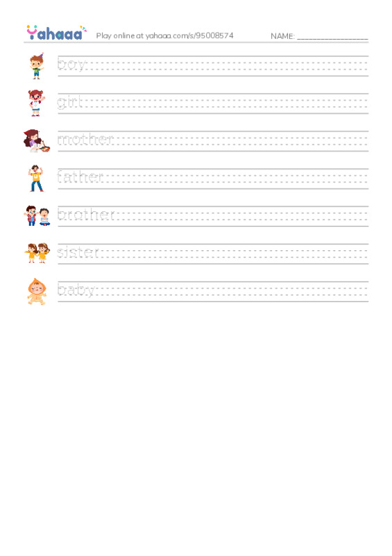 people PDF write between the lines worksheet