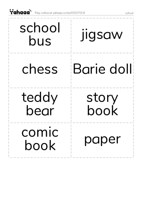 school PDF two columns flashcards