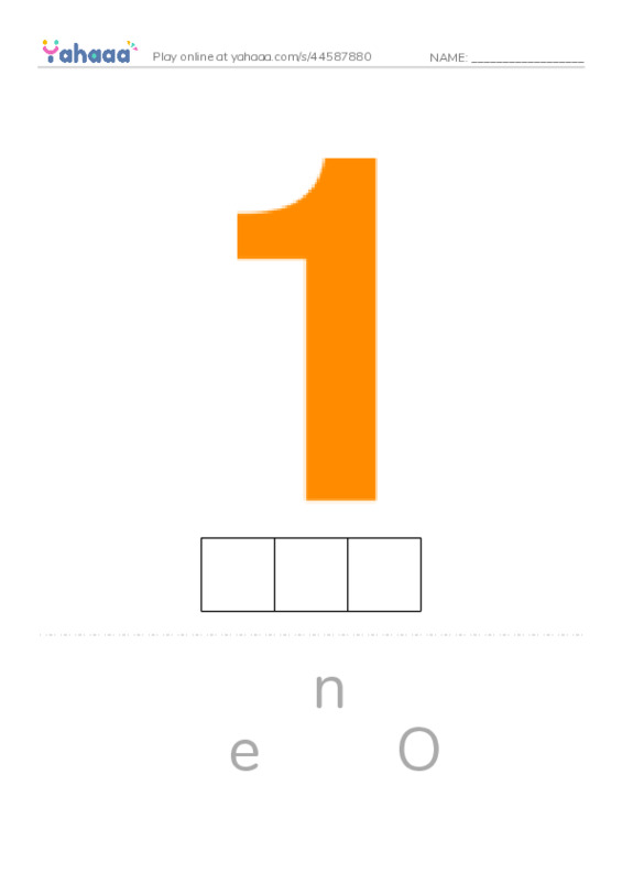 Numbers 1-10 PDF word puzzles worksheet