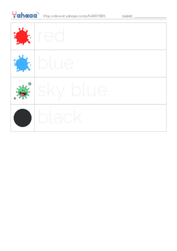 Colors PDF one column image words