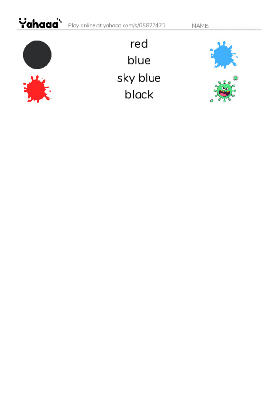Colors PDF three columns match words