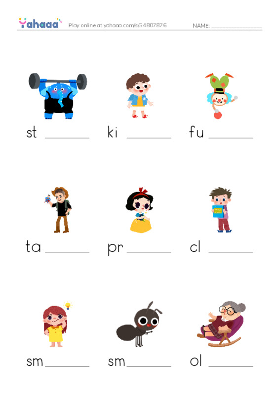 Adjectives  PDF worksheet to fill in words gaps