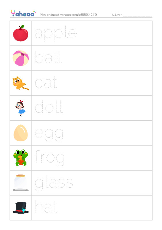 ABC words  PDF one column image words