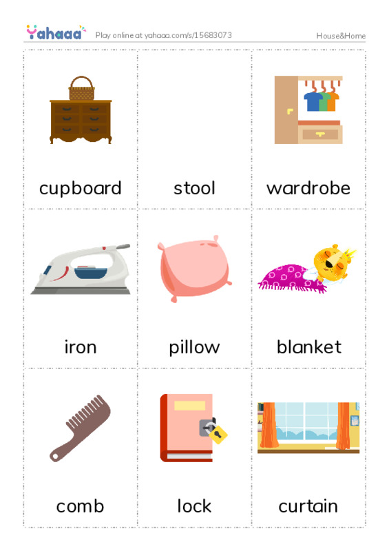 House&Home PDF flaschards with images
