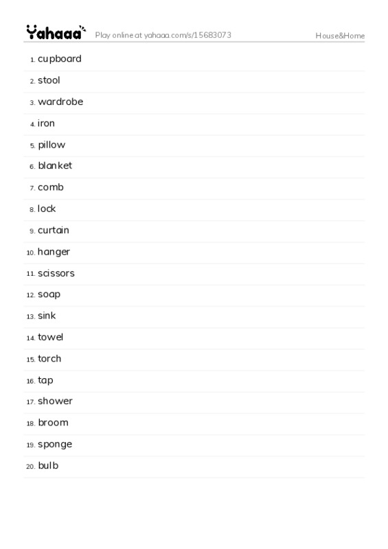 House&Home PDF words glossary