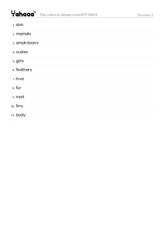 Discover  PDF words glossary