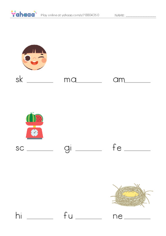 Discover  PDF worksheet to fill in words gaps