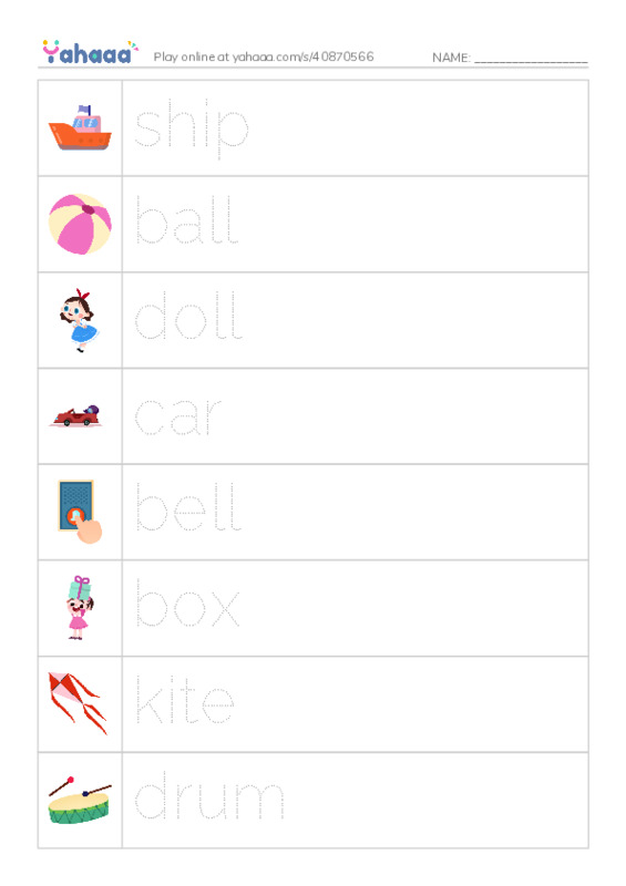Toys PDF one column image words