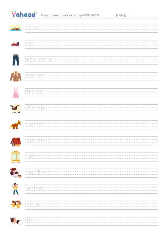 Unit 12. My grandparents PDF write between the lines worksheet