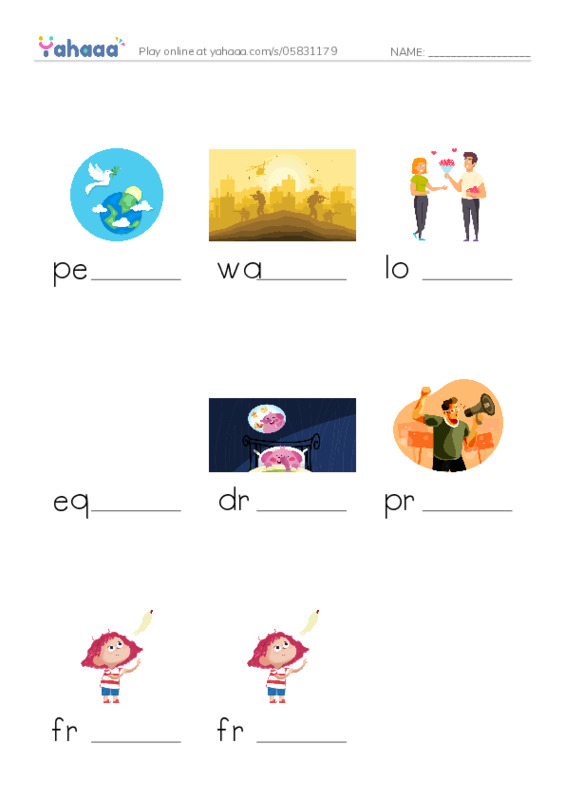 Martin Luther King vocabulary PDF worksheet to fill in words gaps